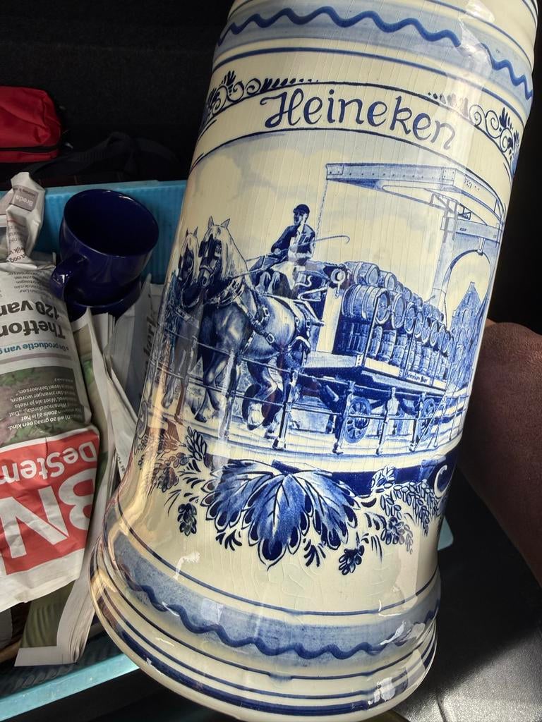 Heineken Delfts Blauw Bierpul XXL - Uniek Verzamelstuk, Ophalen