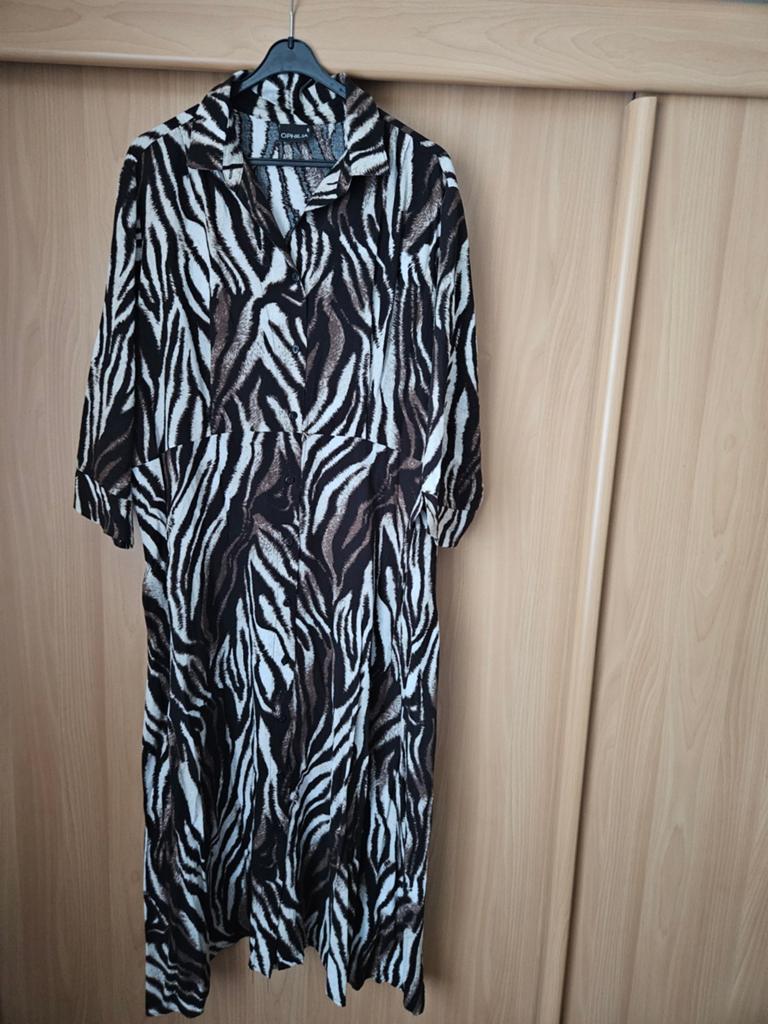 Lange jurk ophilia mt 5 =52, Kleding | Dames, Ophalen of Verzenden, Zo goed als nieuw, Maat 46/48 (XL) of groter