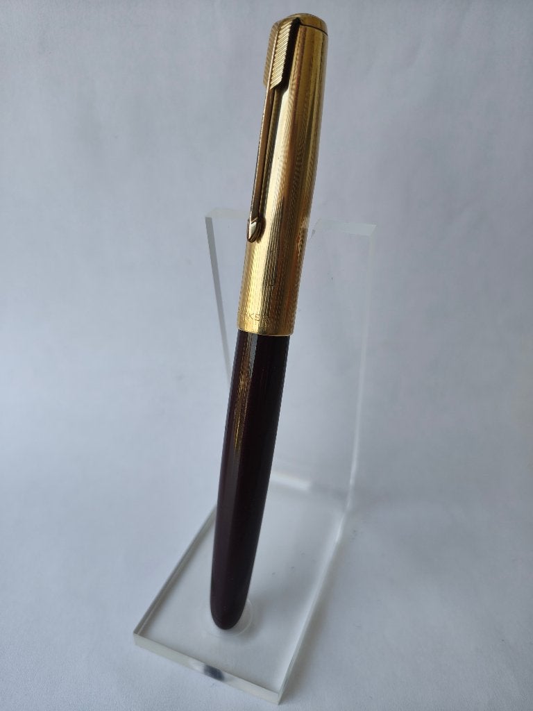 Vulpen Parker 51 1/10 12k gold filled dop – bordeauxrood, Ophalen of Verzenden, Vulpen, Parker