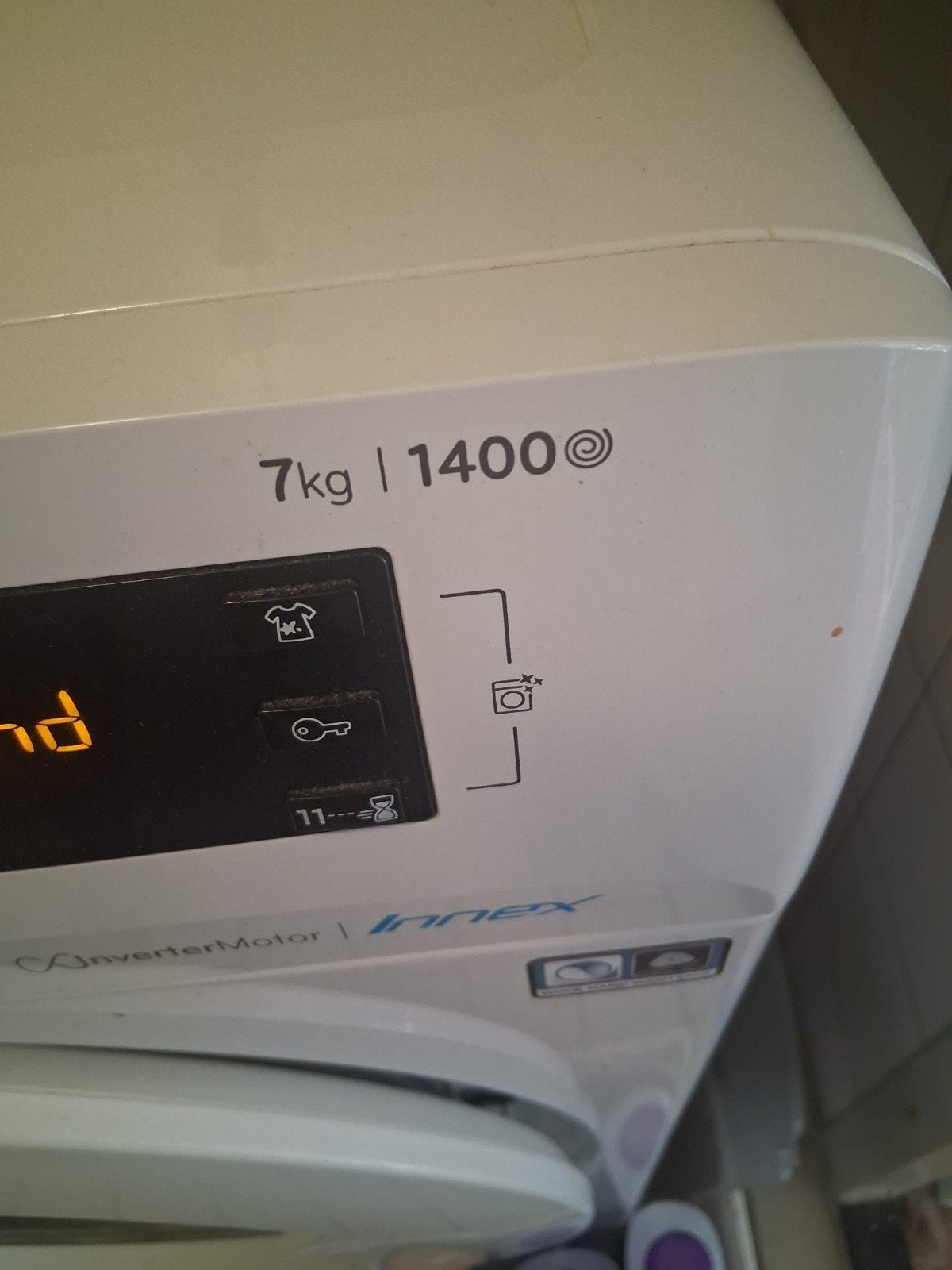wasmachine 7kg, Ophalen, Gebruikt, Voorlader, 85 tot 90 cm