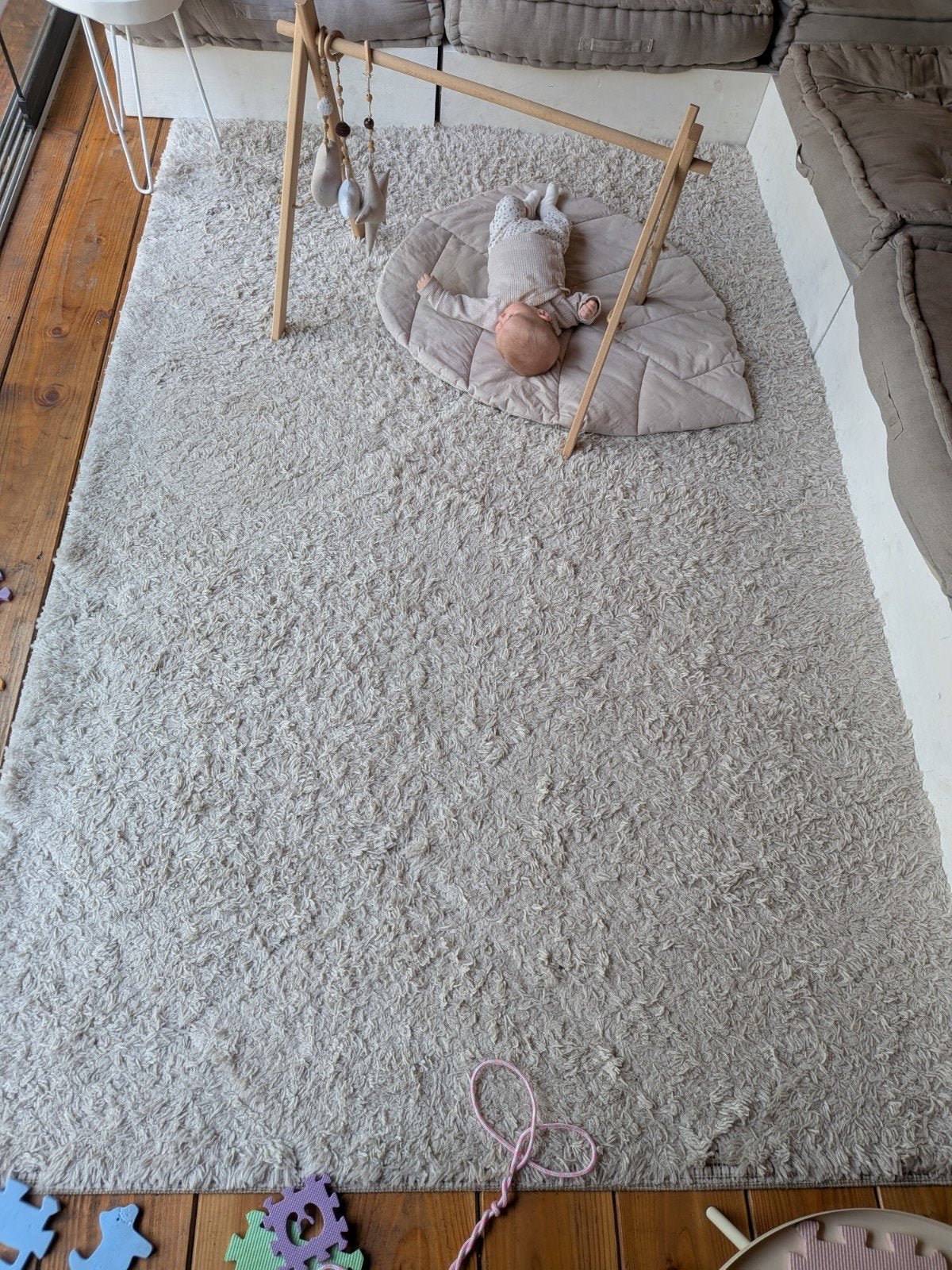 Vloerkleed crème, Ophalen, Gebruikt, 150 tot 200 cm, 200 cm of meer