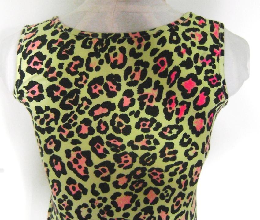 fluor panther print mini jurk goth punk rave rock retro sexy, Overige kleuren, Verzenden, Zo goed als nieuw, Fluor panther print