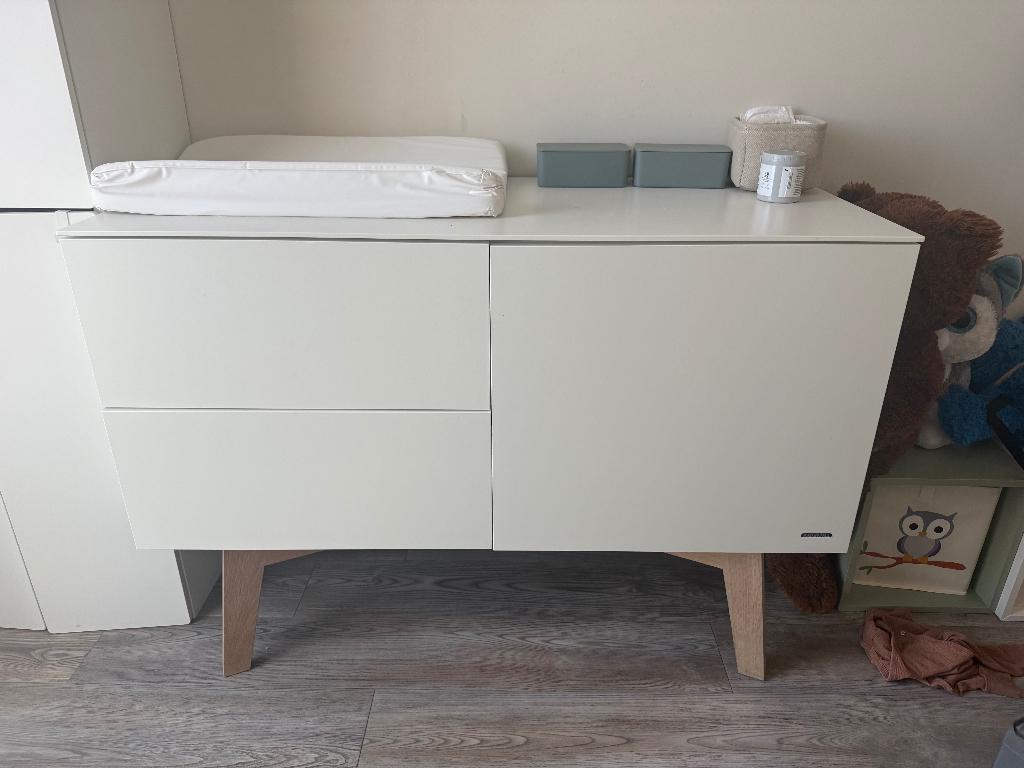 Kidsmill commode “Sixties” wit mat, Ophalen, Gebruikt, 50 tot 70 cm, 100 cm of meer
