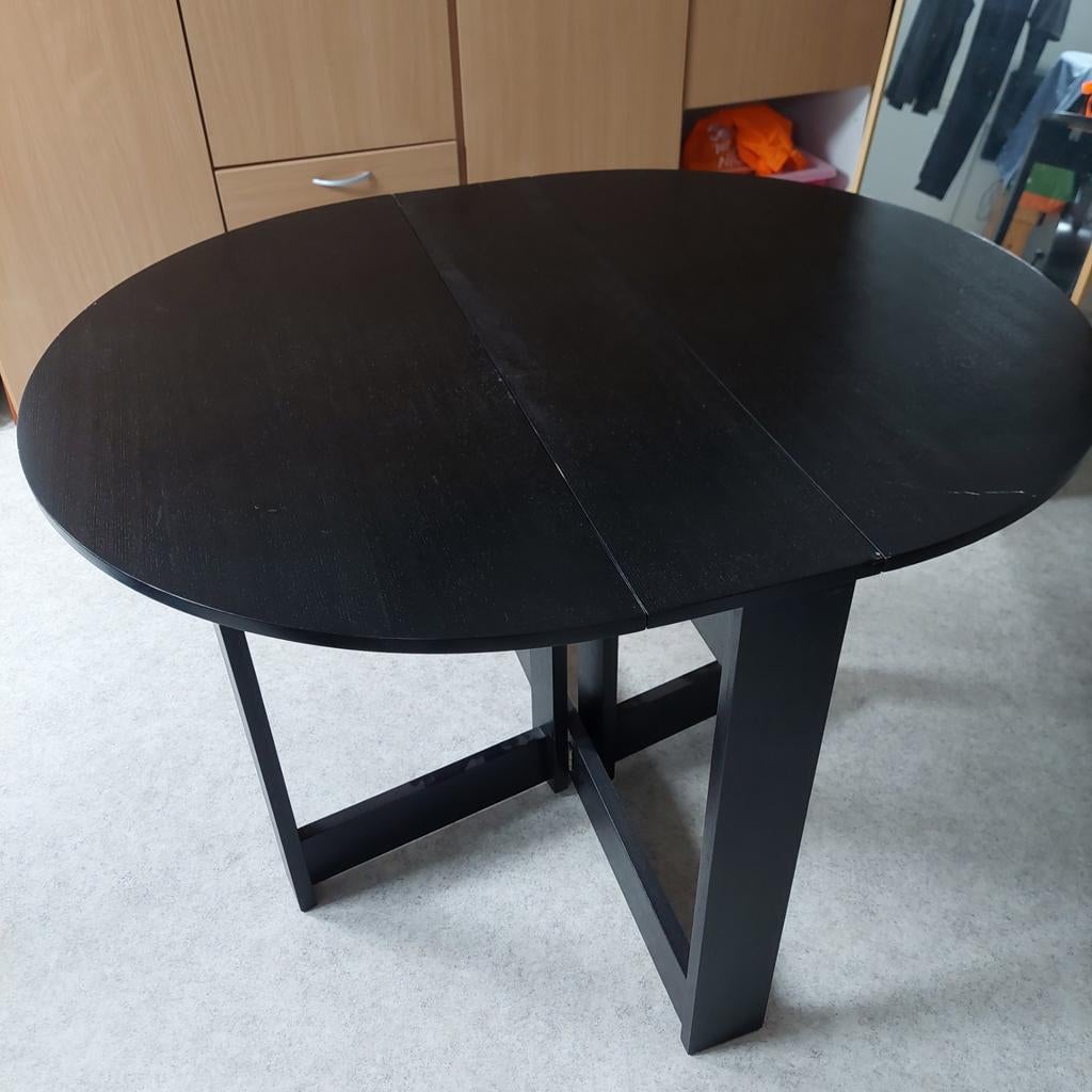 Inklapbare zwarte tafel, Gebruikt, 50 tot 100 cm, 100 tot 150 cm, Ophalen of Verzenden