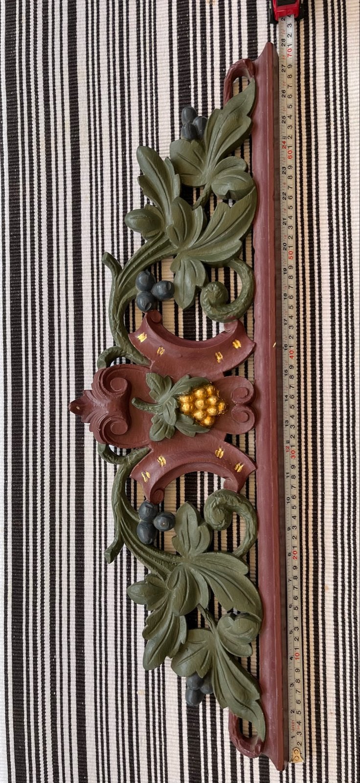 Antiek Houten Wijnrank Decoratie - Handgesneden, Ophalen of Verzenden