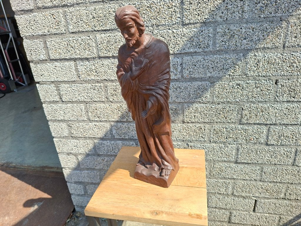 antiek aardewerk beeld christus, Ophalen of Verzenden, Beeld