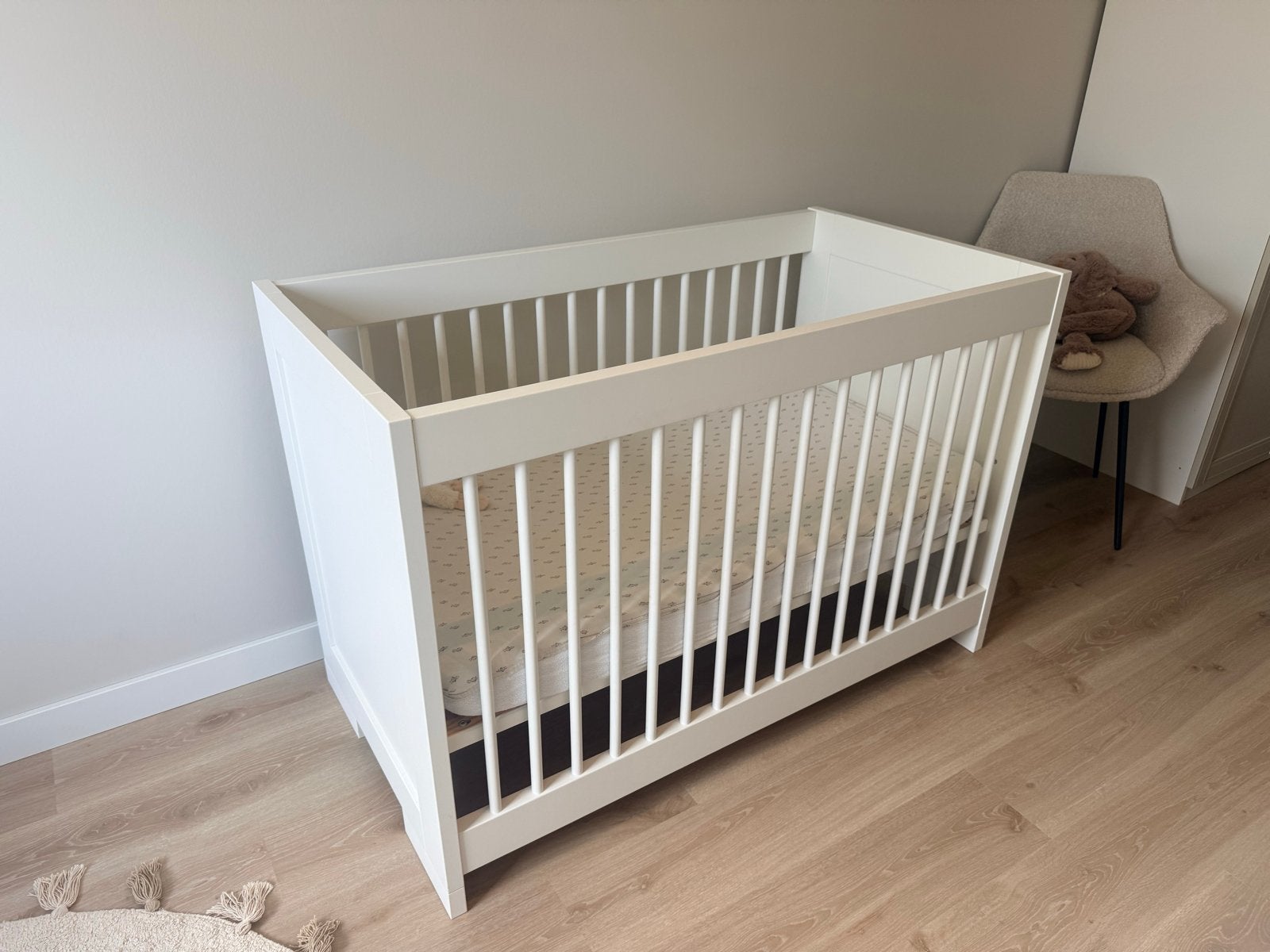 Wit Kinderledikant met Matras, Ophalen, Gebruikt, Ledikant