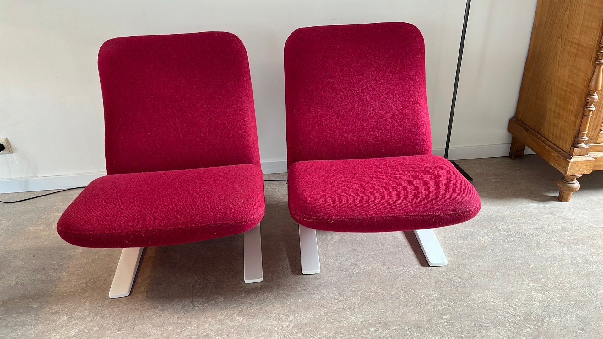 2x Artifort Pierre Paulin zgn Concorde fauteuil, Huis en Inrichting, Stoelen, Ophalen, Gebruikt, Twee, Stof