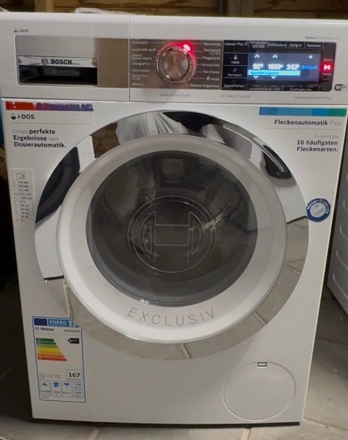 10 KG BOSCH RVS serie 8 wasmachine 4D wash IDOS + WIFI