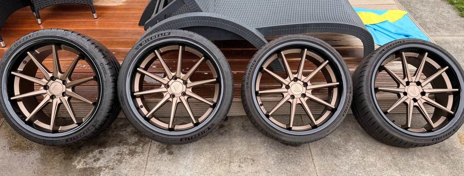 Ferrada Velgen plus banden breed set voor C63 AMG, Auto-onderdelen, Ophalen, 20 inch, Zomerbanden, Velg(en)