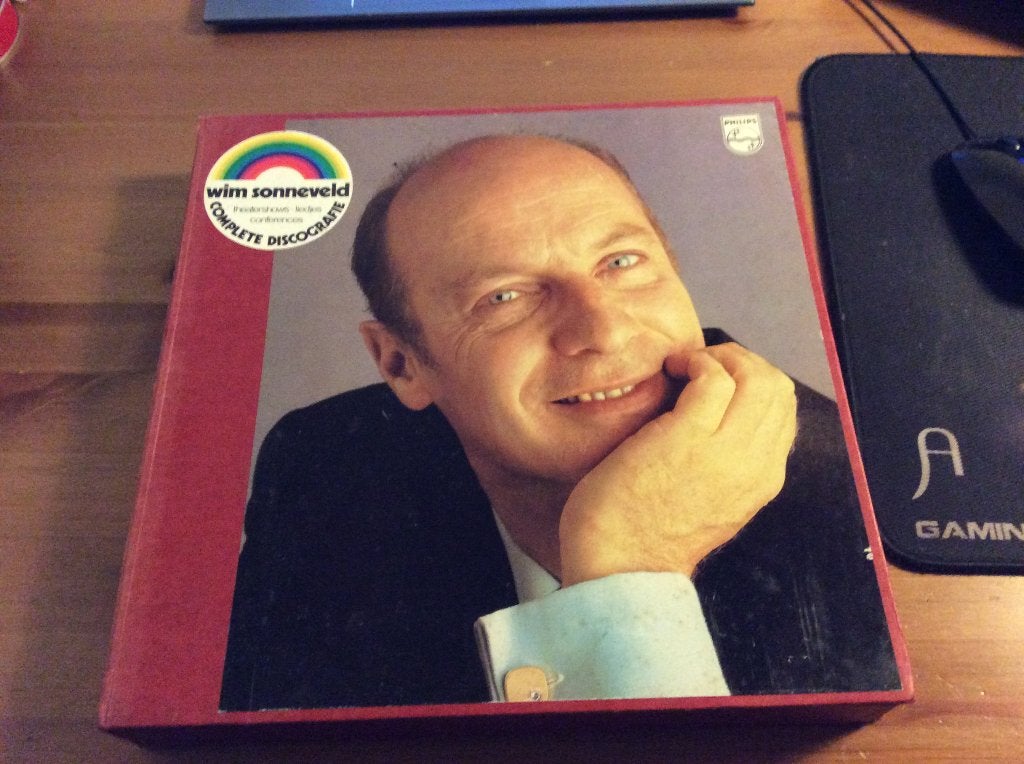 Wim Sonneveld Discografie Vinyl. 11 LP's en boek in box 1974, Boxset, Gebruikt, Ophalen of Verzenden, Levenslied of Smartlap