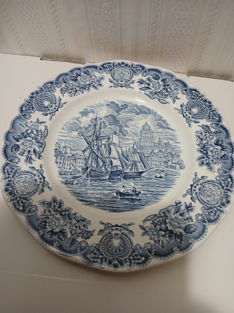 Vintage Engels Gebaksbord - Historical Ports of England, Ophalen of Verzenden