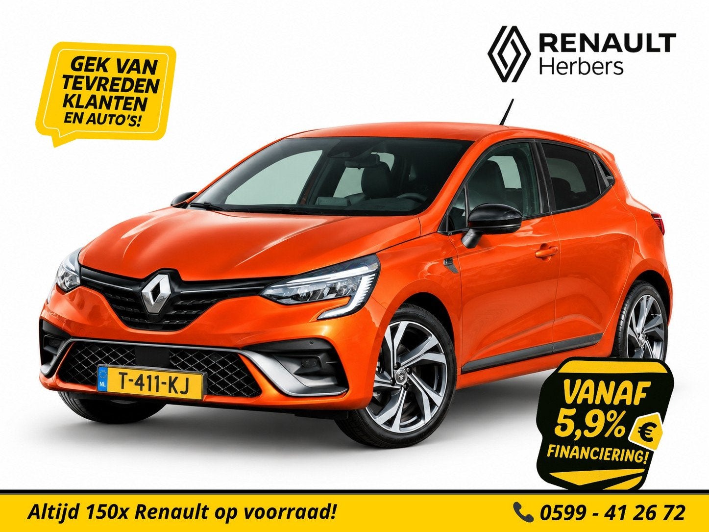Renault Clio 1.0 TCe R.S. Line CAMERA / STOELVERW / PDC / NA, Auto's, Voorwielaandrijving, Dealer onderhouden, 101 pk, Euro 6