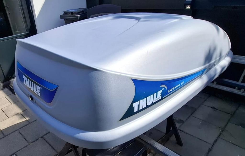 Thule ocean 80 Dakkoffer inclusief dakdragers, Auto diversen, Dakkoffers, Ophalen, Gebruikt