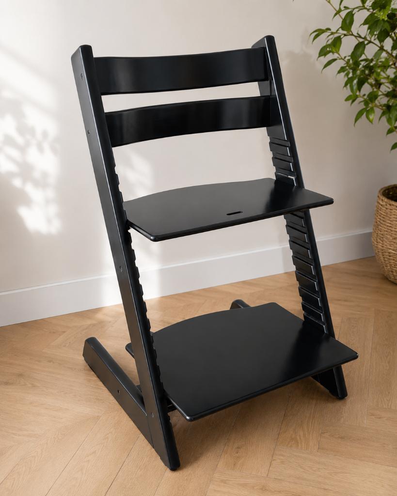 Stokke Tripp Trapp Zwart, Kinderen en Baby's, Kinderstoelen, Ophalen, Zo goed als nieuw, Meegroeistoel
