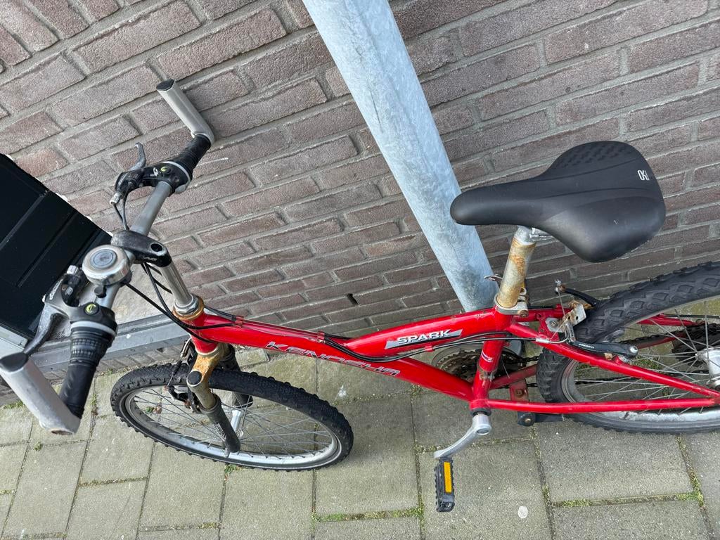 Rode Kenosha Spark jongensfiets, Fietsen en Brommers, Ophalen of Verzenden, Gebruikt, 24 inch, Handrem