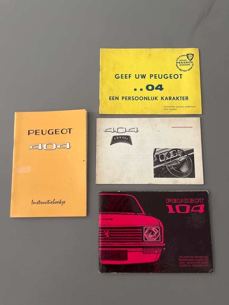 Peugeot 104 en 404 Instructieboekjes en Accessoires, Ophalen, Gelezen, Peugeot