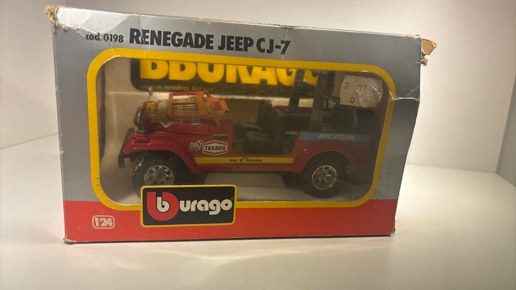 Jeep renegade cj-7 bburago 1.24, Ophalen of Verzenden, Bburago, A, A