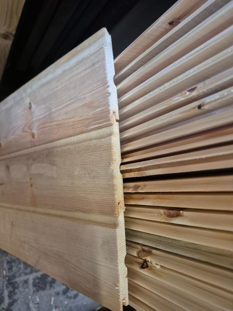 12x90mm 360cm lang grenen schroten onbehandeld €1,- per m1, Ophalen, Minder dan 25 mm, Grenen, Nieuw