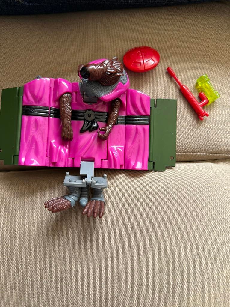 Vintage Teenage Mutant Ninja Turtles Splinter Figuur, Ophalen of Verzenden, Zo goed als nieuw