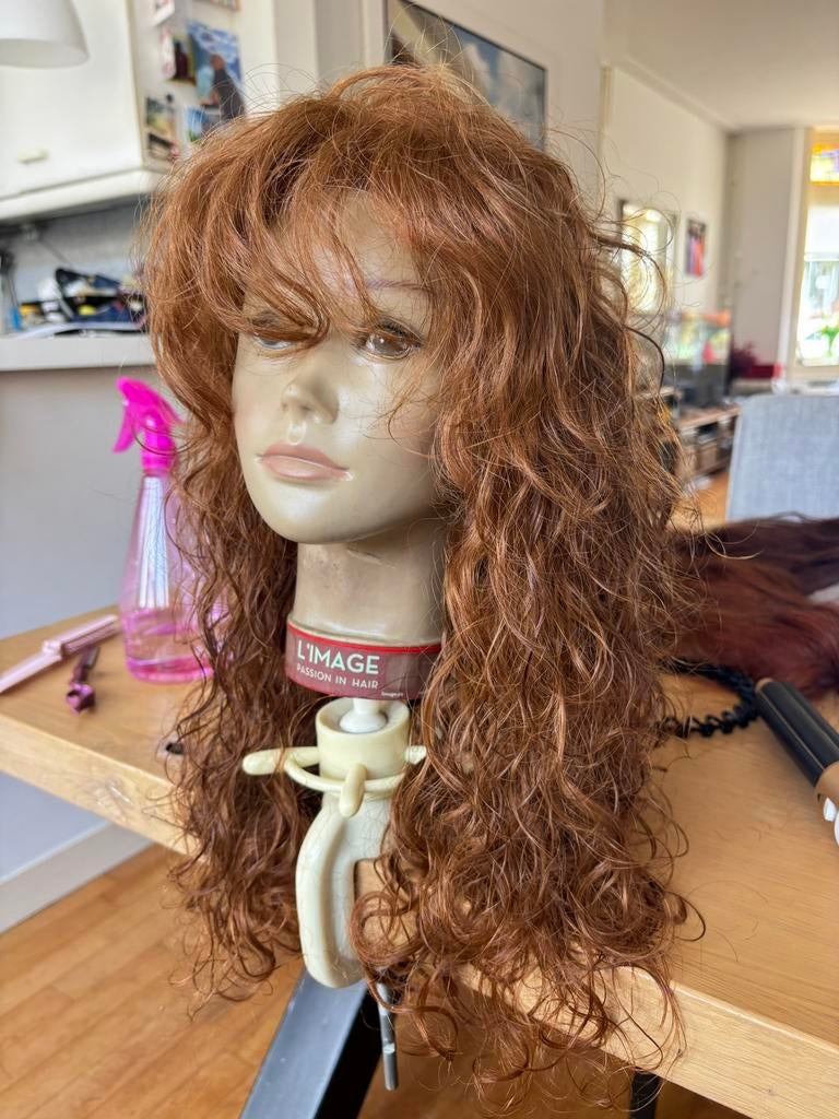 Haarwerk, Krullen, human hair, maat M, nieuw, Ophalen, Nieuw, Pruik of Haarverlenging
