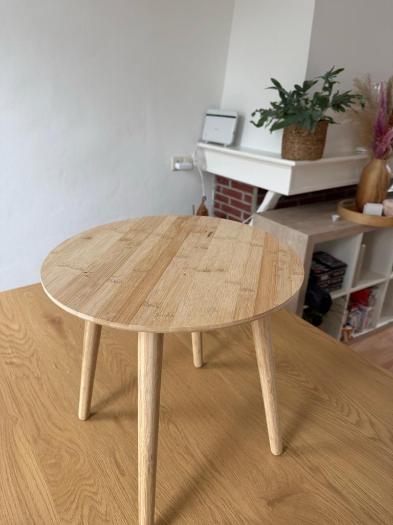 Stijlvolle bijzettafel/plantenstandaard 40x40 cm, Minder dan 45 cm, Minder dan 55 cm, Gebruikt, Rond