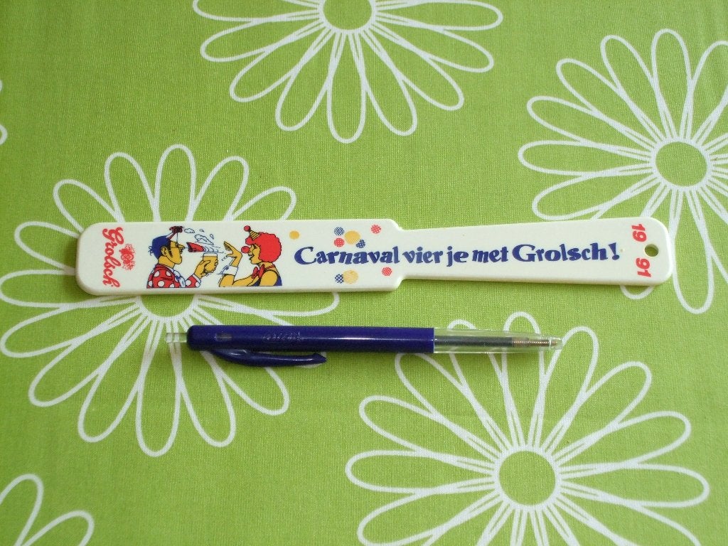 Grolsch bierafschuimer 1991 - Carnaval vier je met Grolsch, Ophalen of Verzenden, Zo goed als nieuw, Overige typen, Grolsch