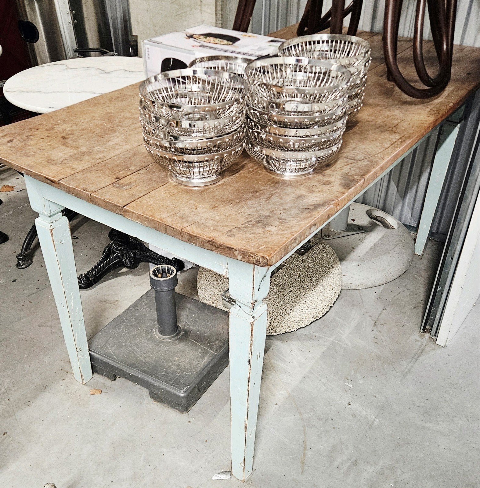 Brocante Franse eiken eettafel - circa 80x150 cm, Antiek en Kunst, Ophalen