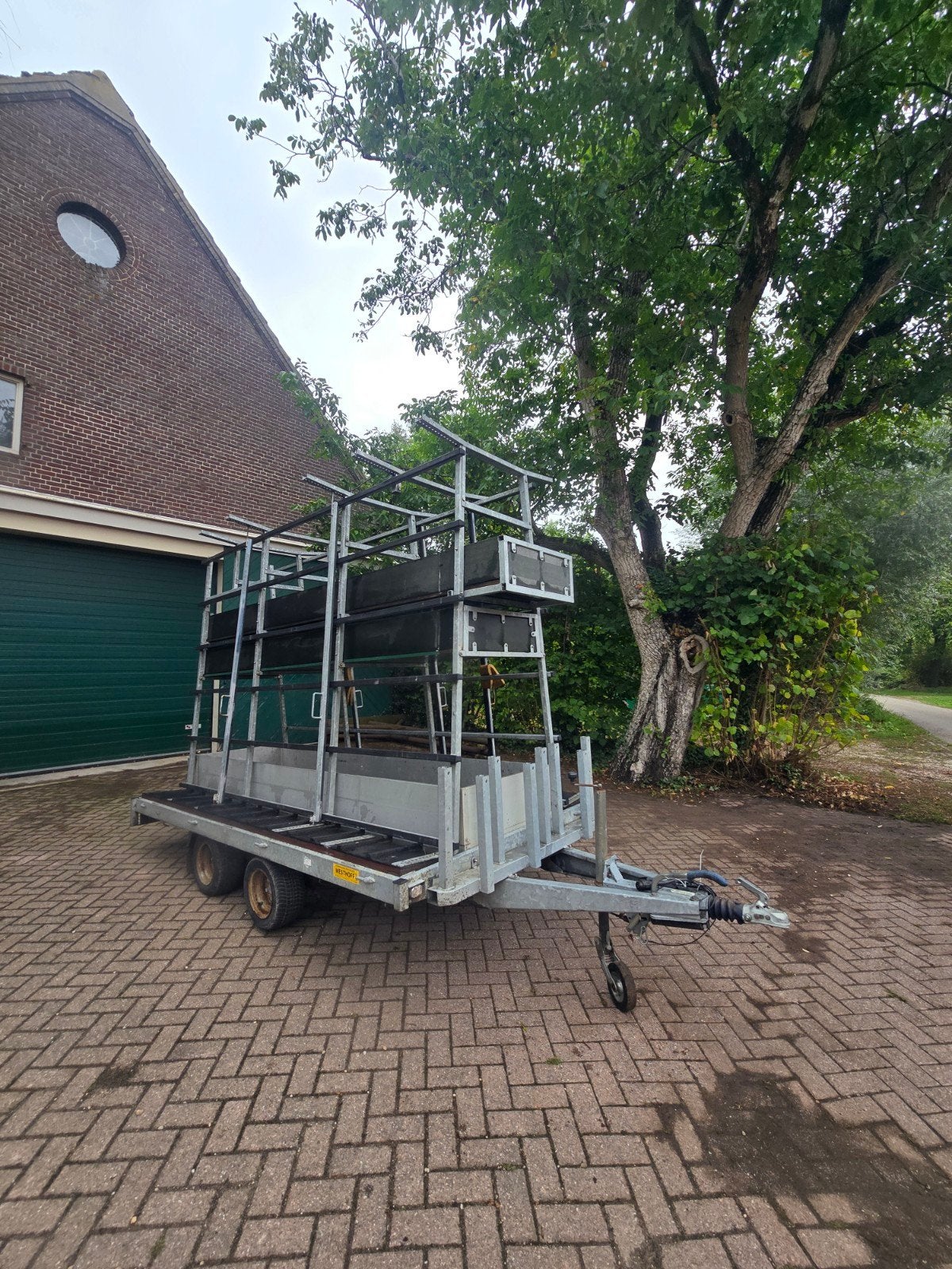 Aanhanger met glasresteel / steigertransport, Auto diversen, Aanhangers en Bagagewagens, Ophalen