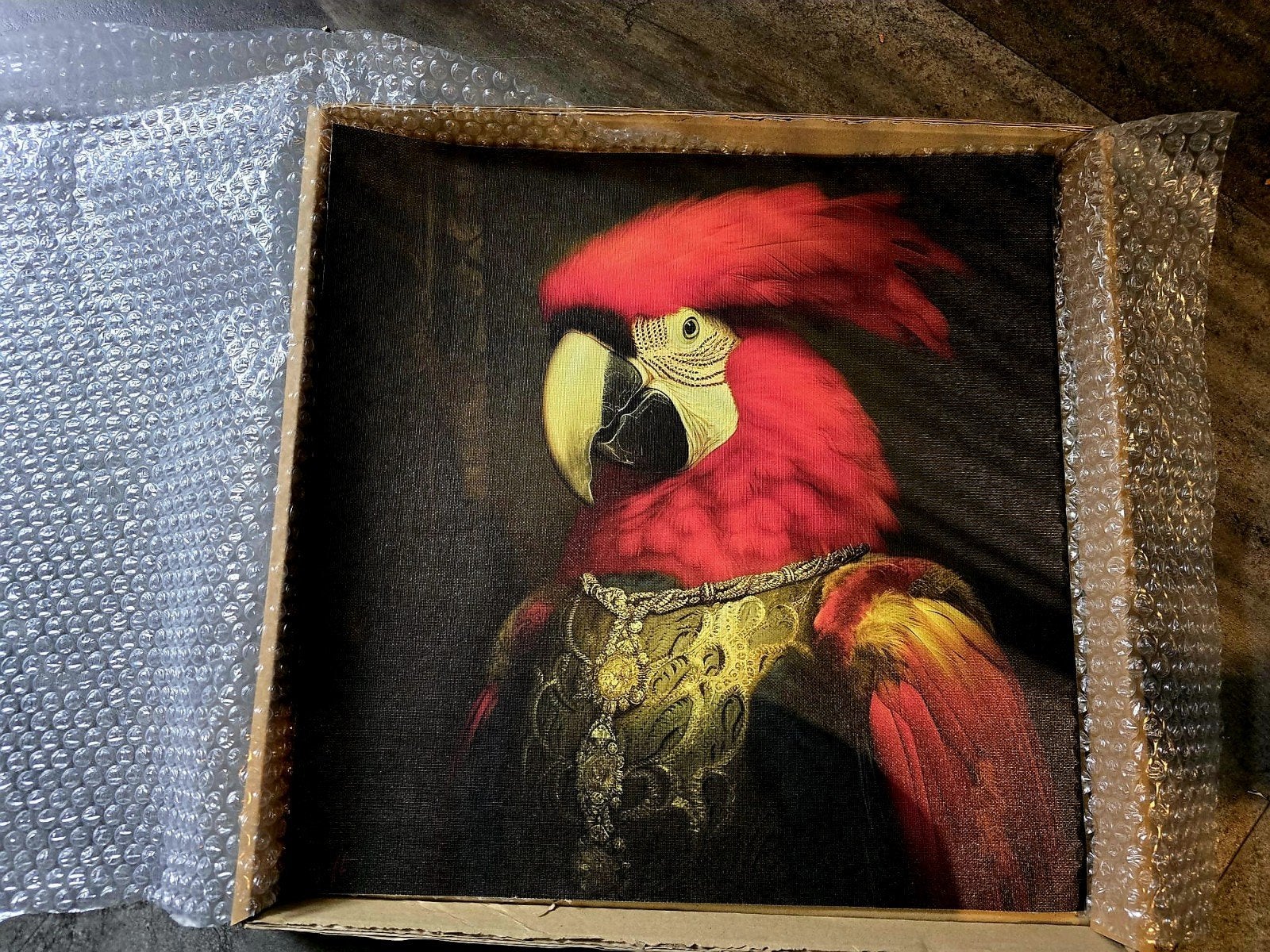 Art Top – Graffiti Groenvleugel Ara Macaw op doek, Ophalen of Verzenden