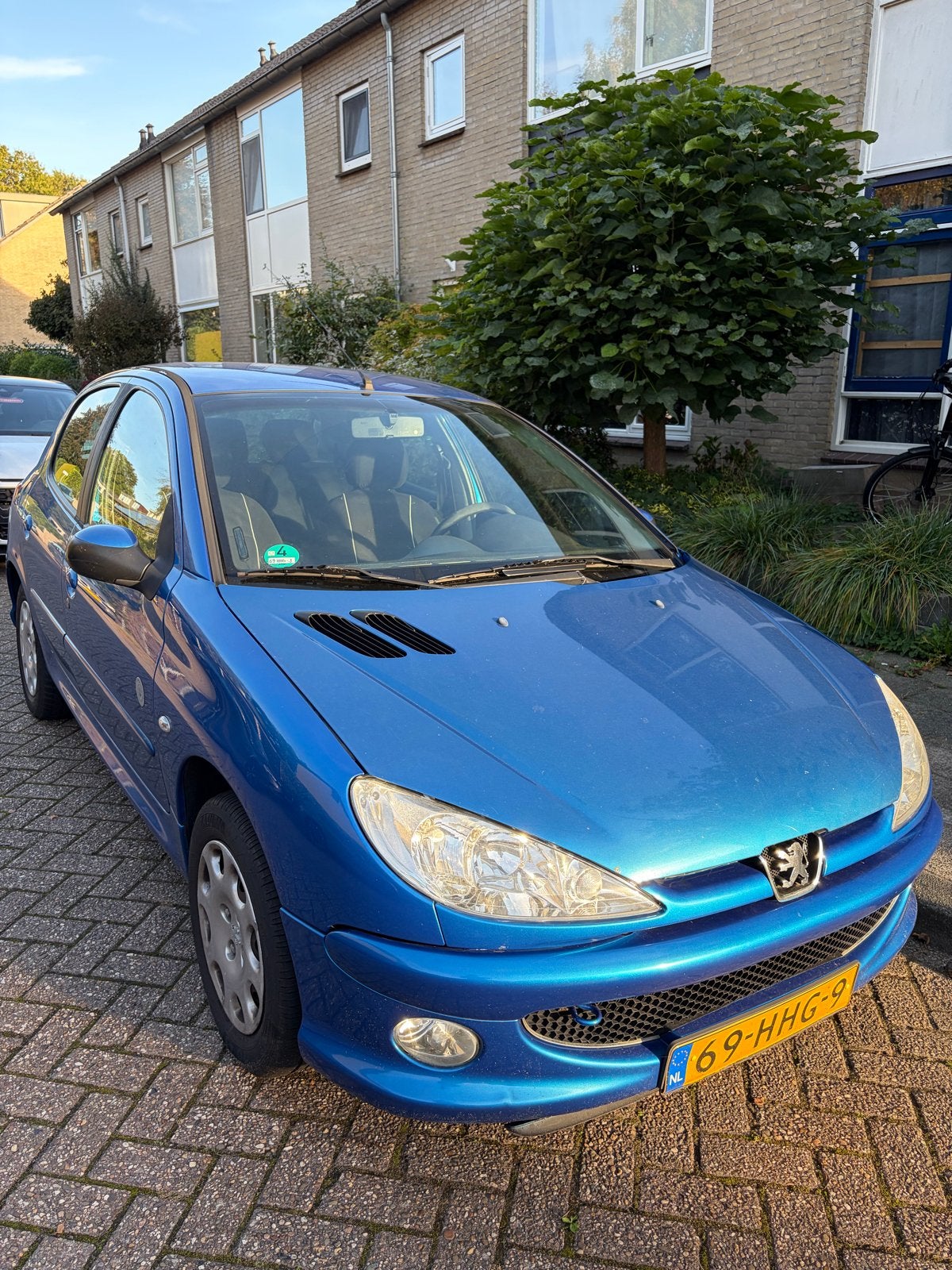 Peugeot 206 1.4 5D 2008 Blauw, Auto's, Voorwielaandrijving, Stof, 4 cilinders, Blauw
