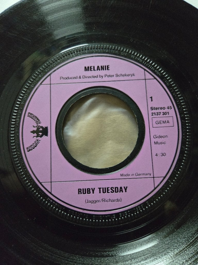 Melanie - Ruby tuesday, Cd's en Dvd's, Vinyl Singles, Gebruikt, 7 inch, Single, Ophalen of Verzenden