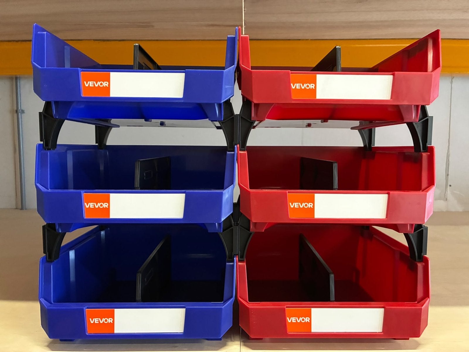Stapelbare Opbergbakken - Blauw & Rood (6 stuks), Ophalen, Zo goed als nieuw