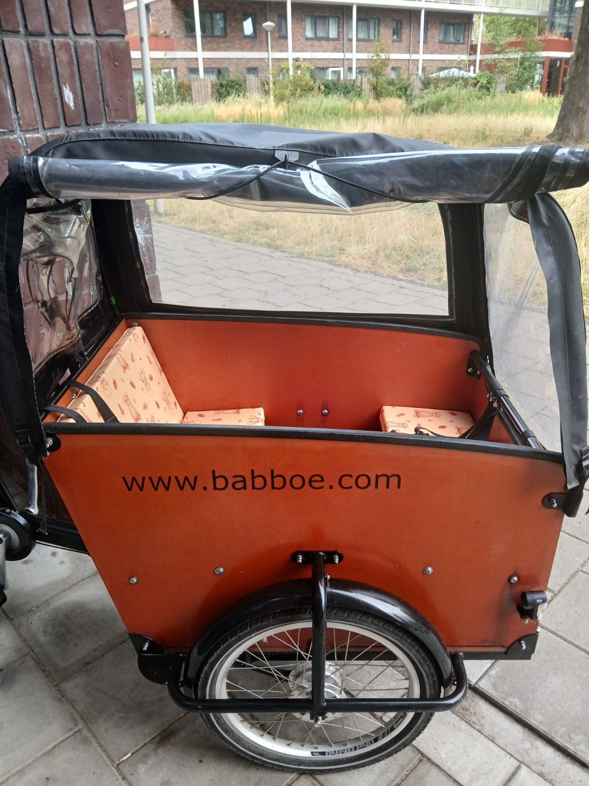 bakfiets Electrisch, Fietsen en Brommers, Fietsen | Bakfietsen, Ophalen, Zo goed als nieuw, 4 kinderen of meer, Huif