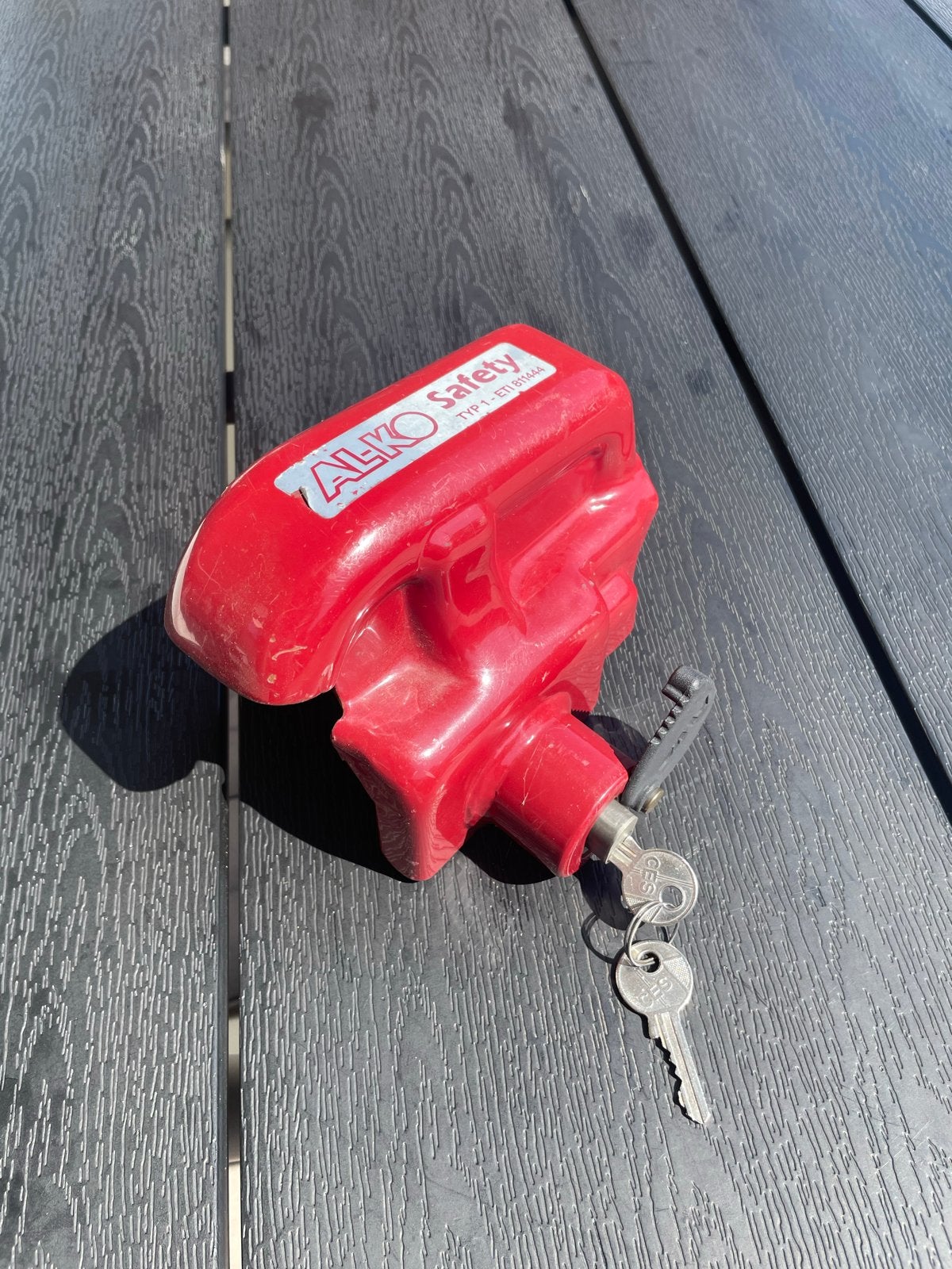 Alko disselslot - Rode Safety slot voor caravan/aanhanger, Ophalen of Verzenden, Gebruikt