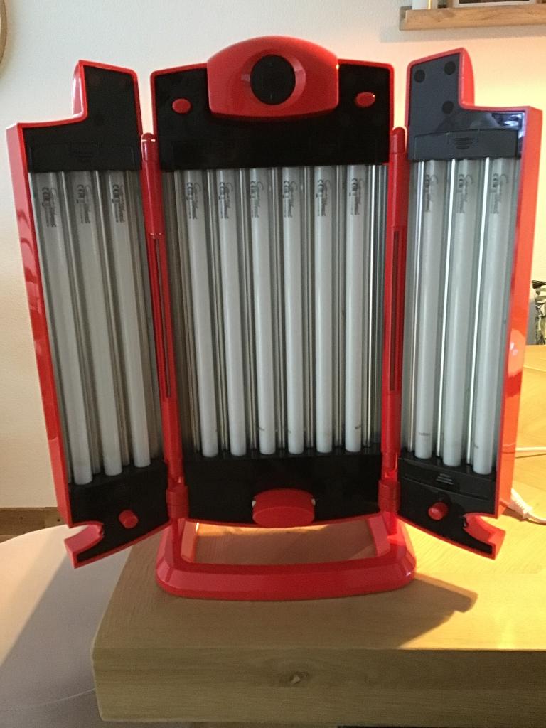 BBWC Rubino gezichtsbruiner rood, Witgoed en Apparatuur, Zonnebanken en Gezichtsbruiners, Ophalen, Zo goed als nieuw, Gezichtsbruiner