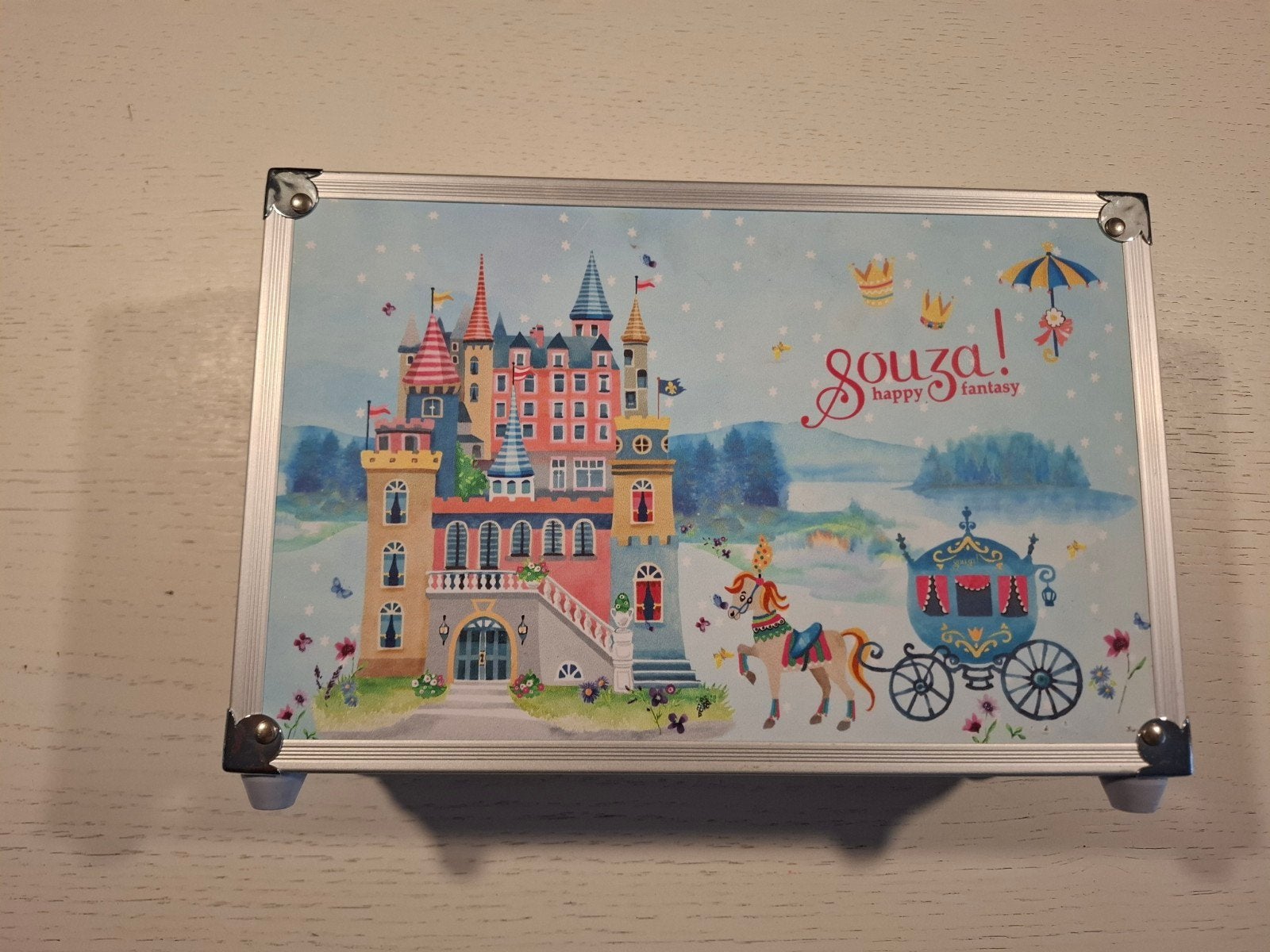Souza! Happy Fantasy Koffer - Roze/Blauw met Kasteel, Ophalen of Verzenden