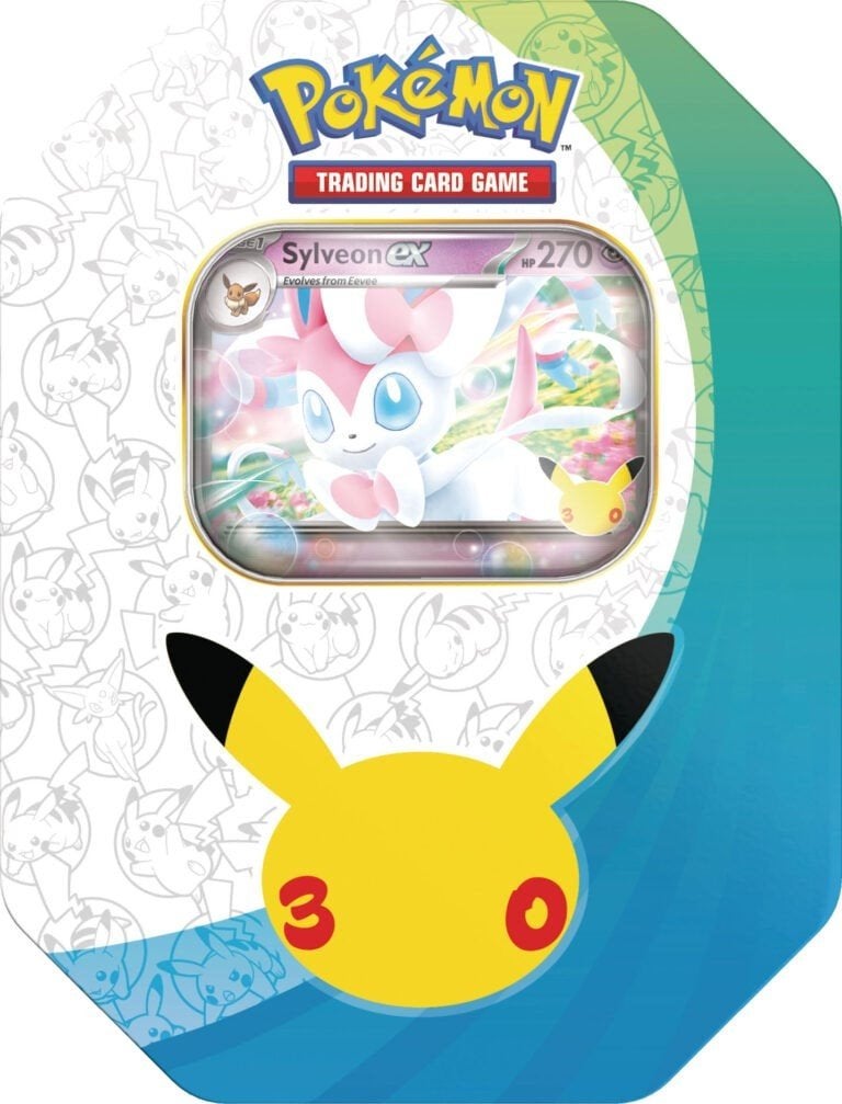 Pokémon 30th Celebration Sylveon Ex Tin, Hobby en Vrije tijd, Verzamelkaartspellen | Pokémon, Ophalen of Verzenden, Nieuw