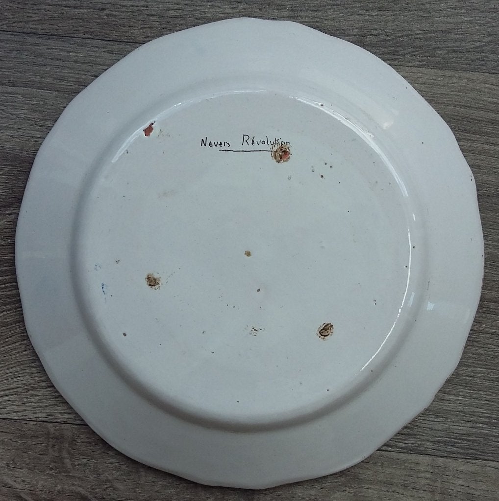 Omstreeks 1900 Faience Gedenkbord Bord Franse Revolutie, Ophalen of Verzenden