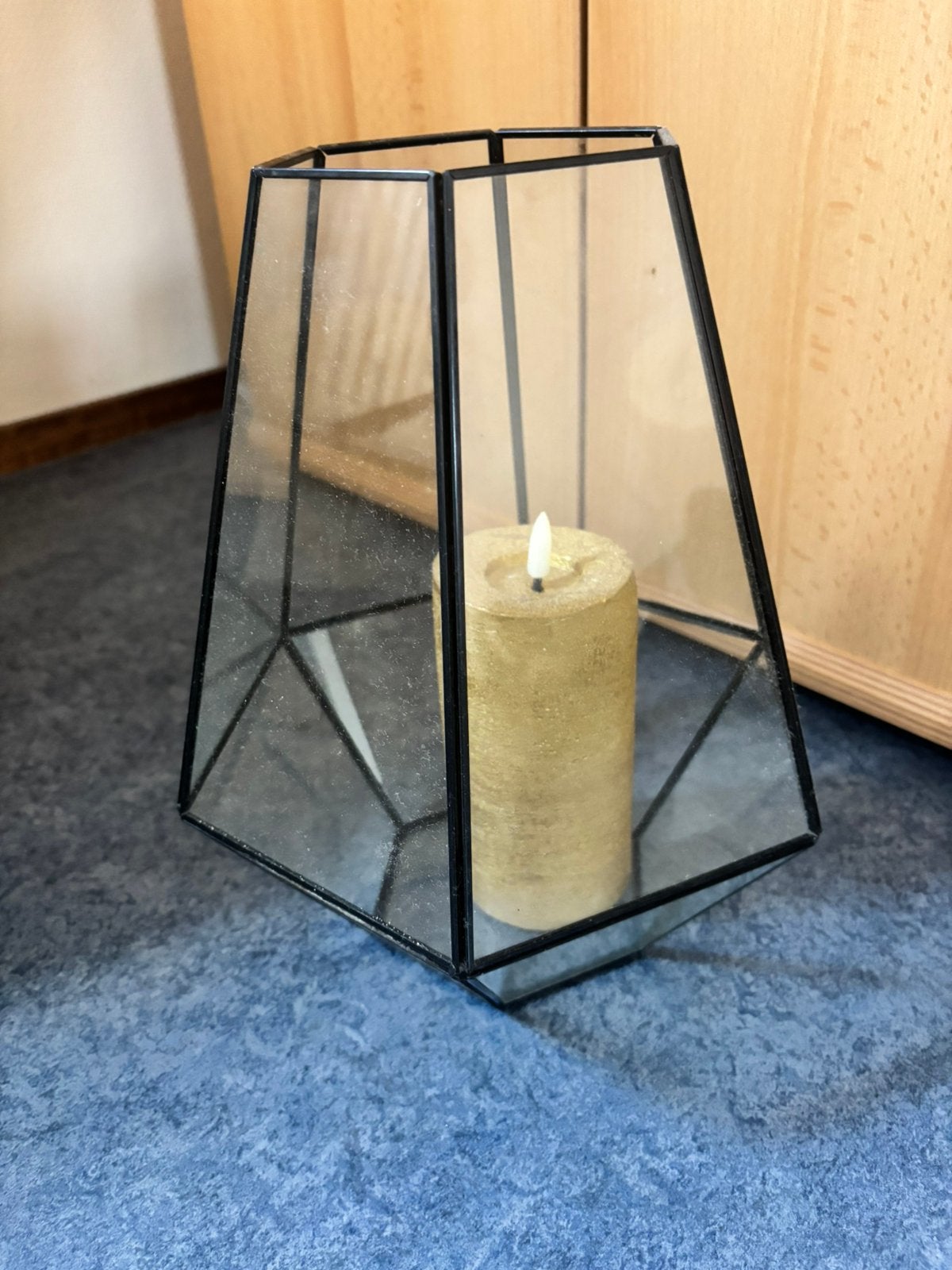 Windlicht met led kaars, Huis en Inrichting, Ophalen, Zo goed als nieuw