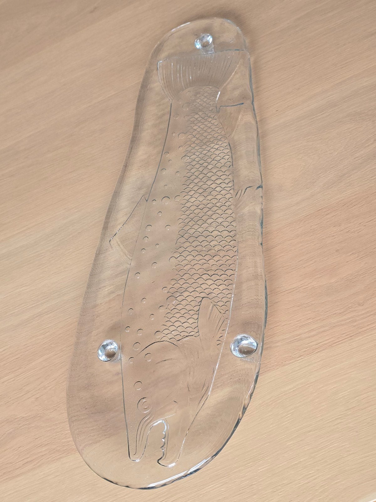 Grote XXL vis serveerschaal zalm uit jaren '70 van ca 60 cm!, Antiek en Kunst, Ophalen of Verzenden