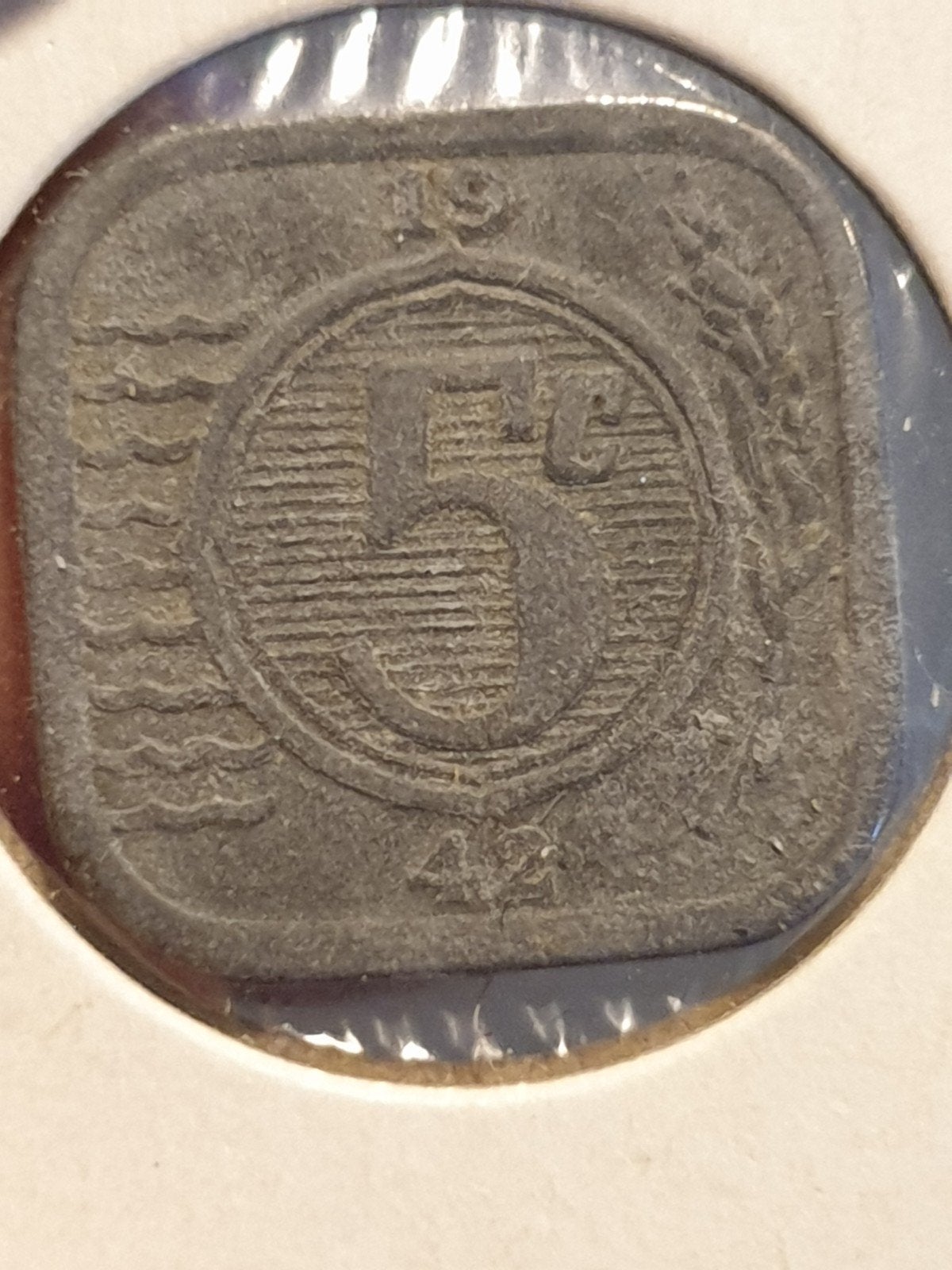 5 cent 1942 zink nr.2 (06), Postzegels en Munten, Ophalen of Verzenden, Koningin Wilhelmina, 1 cent