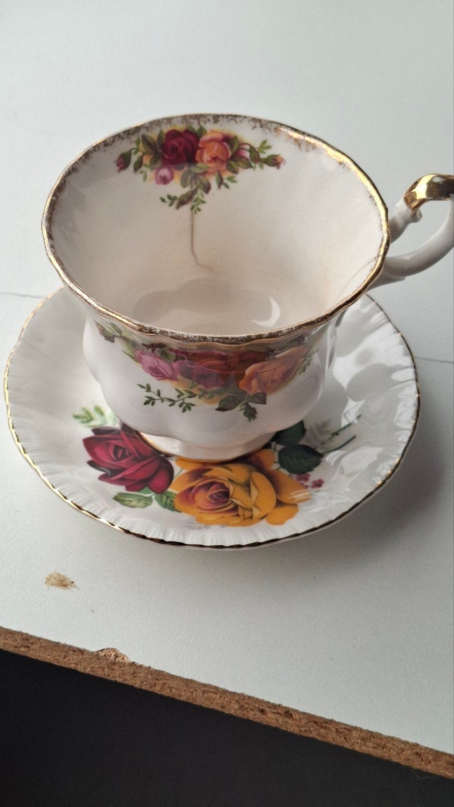 Royal Albert Old Country Roses Kop en Schotel, Antiek en Kunst, Ophalen of Verzenden