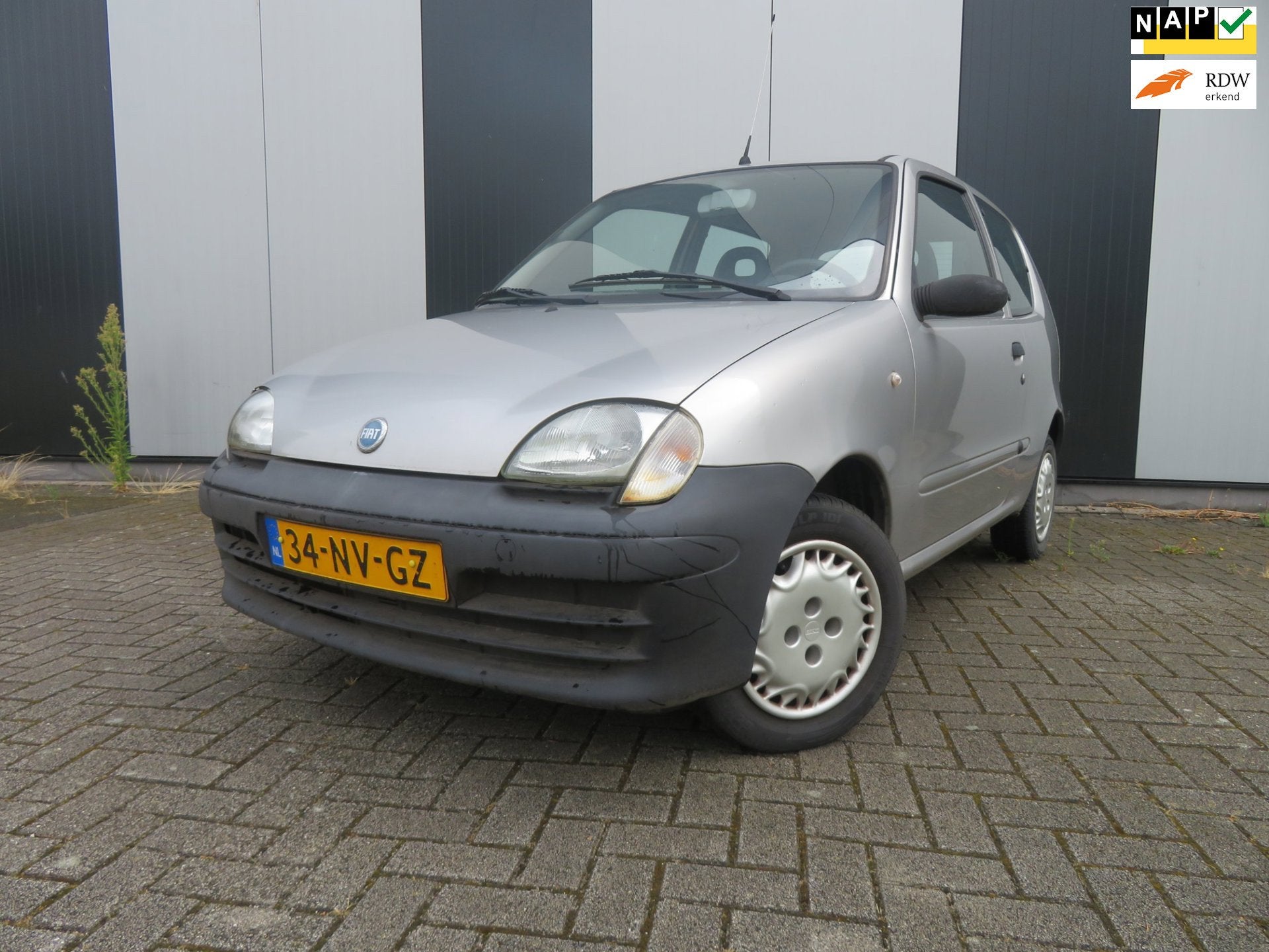 Fiat Seicento 1.1 S, Auto's, Fiat, Voorwielaandrijving, Stof, Zwart, Origineel Nederlands