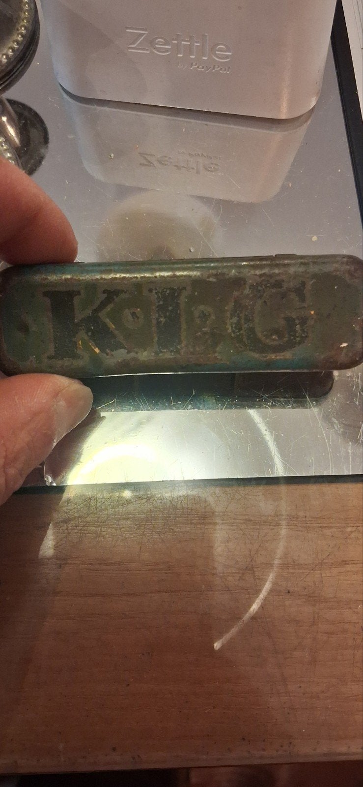 Vintage 'K.I.G.' Made in England metalen doosje, Ophalen of Verzenden