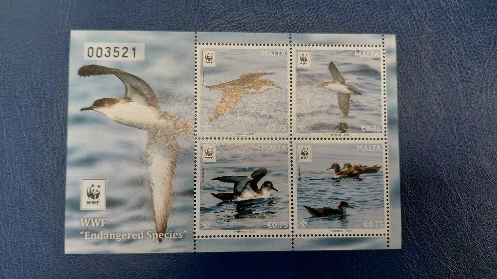 Postzegels Malta 2016 WWF Endangered Species, Verzenden, Postfris, Dier of Natuur