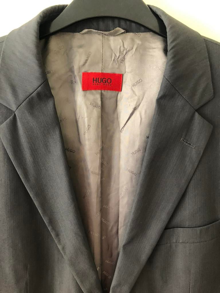Te koop: kostuum, Hugo Boss, blauw/ grijs, 46, Ophalen of Verzenden, Zo goed als nieuw, Blauw
