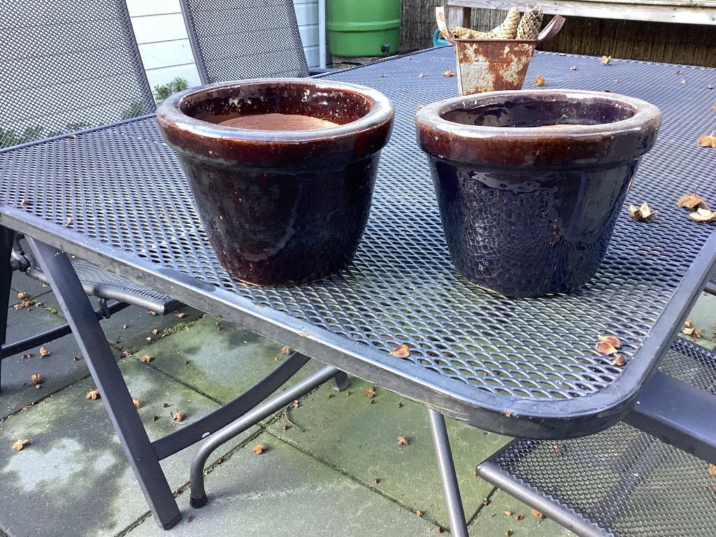 4 bloempotten, Ophalen, Gebruikt, Rond, Minder dan 40 cm