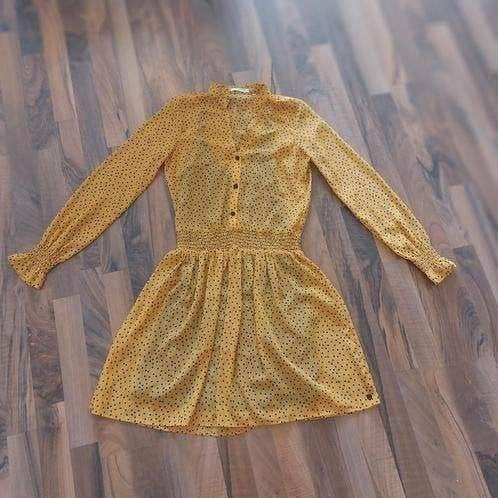 Gele/zwarte jurk van Distrikt Norrebro, Maat S, Kleding | Dames, Maat 38/40 (M), Zwart, Ophalen of Verzenden, Zo goed als nieuw