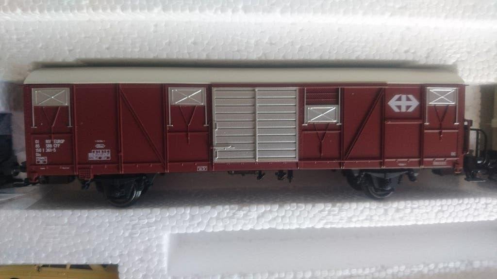 Marklin Set goederenwagens SBB - Knipperend sluitsein -46567, Ophalen, Wisselstroom, Wagon, Zo goed als nieuw